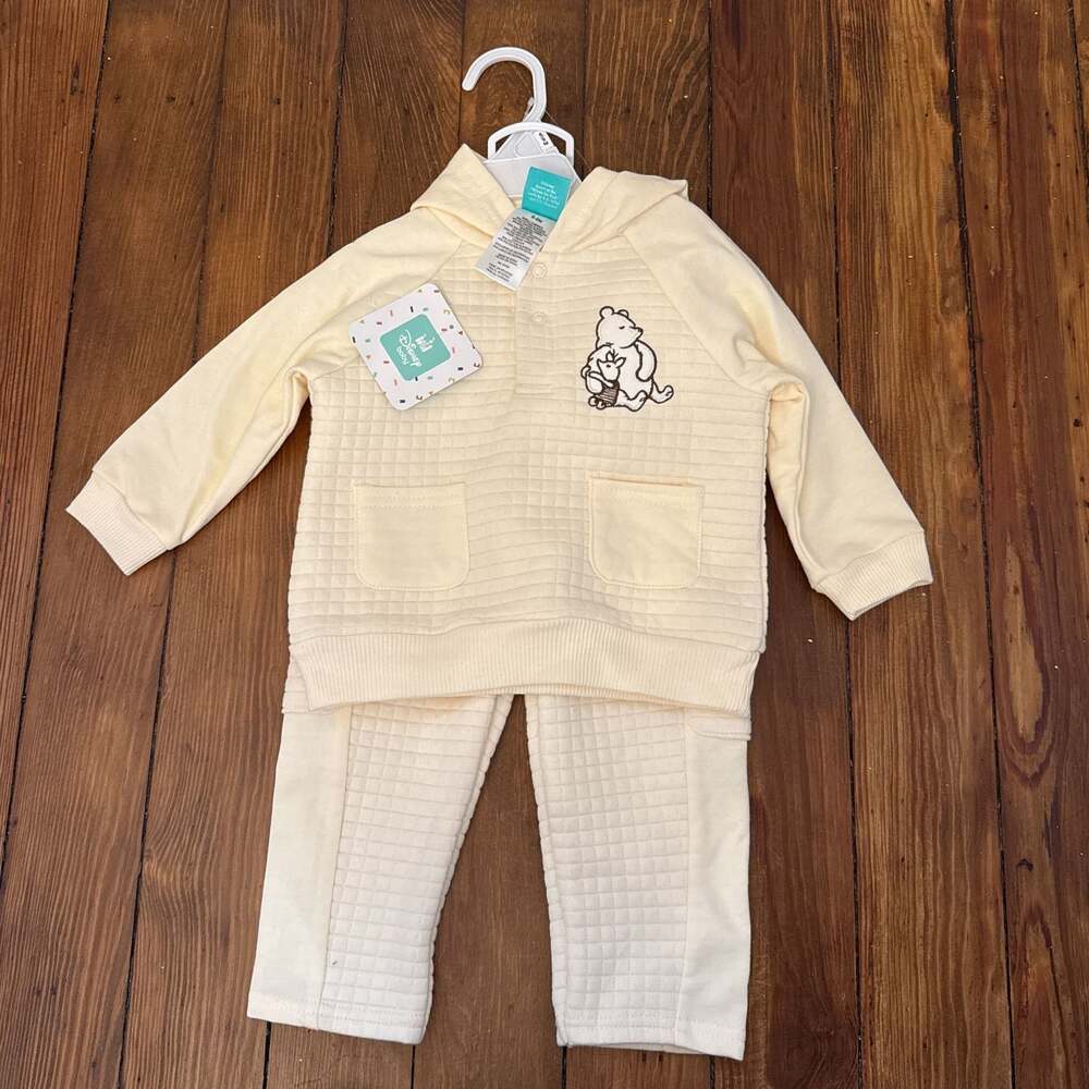 Disney Baby Winnie the Pooh 2 Piece Set: Thermal Henley Top & Thermal Pants